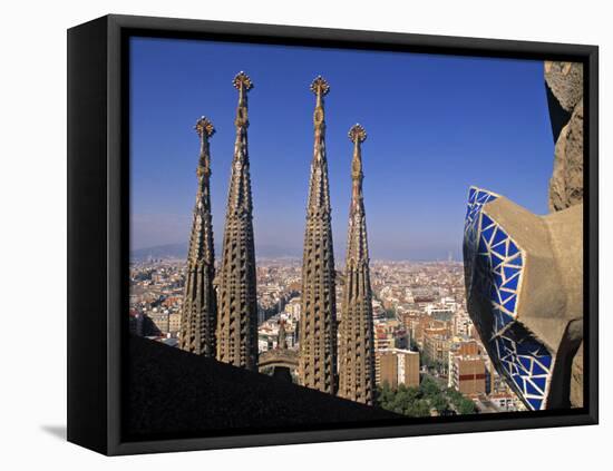 Sagrada Familia Cathedral, Barcelona, Spain-Jon Arnold-Framed Stretched Canvas