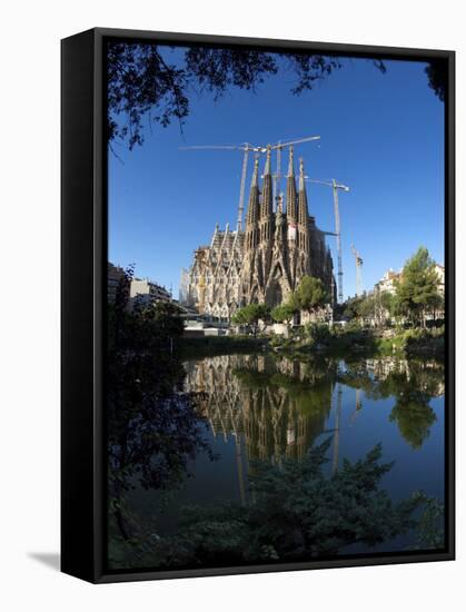 Sagrada Familia Cathedral, Barcelona, Spain-Jon Arnold-Framed Stretched Canvas