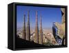 Sagrada Familia Cathedral, Barcelona, Spain-Jon Arnold-Framed Stretched Canvas