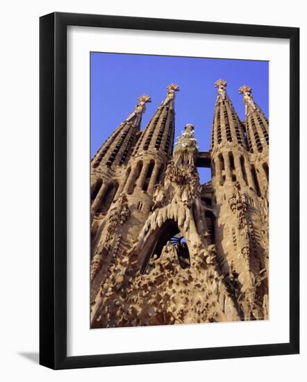 Sagrada Familia Cathedral by Gaudi, East Face Detail, Barcelona, Catalonia, Spain-Charles Bowman-Framed Photographic Print