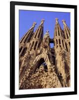 Sagrada Familia Cathedral by Gaudi, East Face Detail, Barcelona, Catalonia, Spain-Charles Bowman-Framed Photographic Print