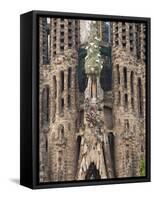 Sagrada Familia Cathedral by Gaudi, UNESCO World Heritage Site, Barcelona, Catalunya, Spain-Nico Tondini-Framed Stretched Canvas