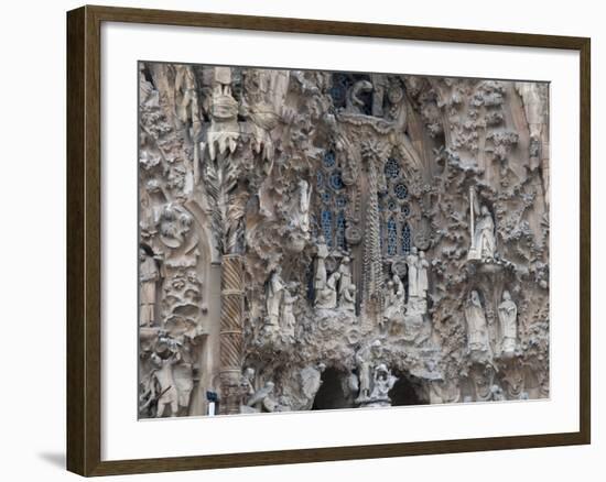 Sagrada Familia Cathedral by Gaudi, UNESCO World Heritage Site, Barcelona, Catalunya, Spain-Nico Tondini-Framed Photographic Print