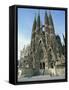 Sagrada Familia, the Gaudi Cathedral in Barcelona, Cataluna, Spain, Europe-Jeremy Bright-Framed Stretched Canvas