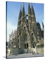Sagrada Familia, the Gaudi Cathedral in Barcelona, Cataluna, Spain, Europe-Jeremy Bright-Stretched Canvas