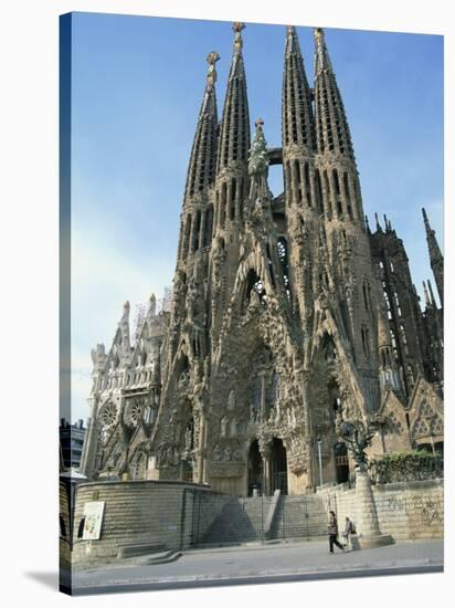 Sagrada Familia, the Gaudi Cathedral in Barcelona, Cataluna, Spain, Europe-Jeremy Bright-Stretched Canvas