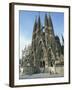 Sagrada Familia, the Gaudi Cathedral in Barcelona, Cataluna, Spain, Europe-Jeremy Bright-Framed Photographic Print