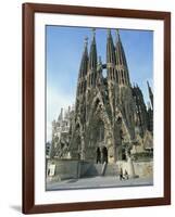 Sagrada Familia, the Gaudi Cathedral in Barcelona, Cataluna, Spain, Europe-Jeremy Bright-Framed Photographic Print