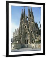 Sagrada Familia, the Gaudi Cathedral in Barcelona, Cataluna, Spain, Europe-Jeremy Bright-Framed Photographic Print