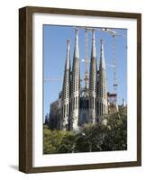 Sagrada Familia Towers and Spires, UNESCO World Heritage Site, Barcelona, Catalonia, Spain, Europe-null-Framed Photographic Print