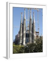 Sagrada Familia Towers and Spires, UNESCO World Heritage Site, Barcelona, Catalonia, Spain, Europe-null-Framed Photographic Print