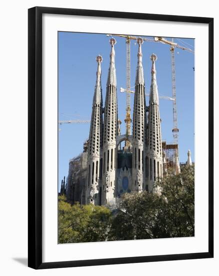 Sagrada Familia Towers and Spires, UNESCO World Heritage Site, Barcelona, Catalonia, Spain, Europe-null-Framed Photographic Print