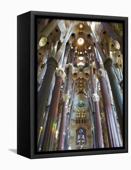 Sagrada Familia, UNESCO World Heritage Site, Barcelona, Catalonia, Spain, Europe-Mark Mawson-Framed Stretched Canvas