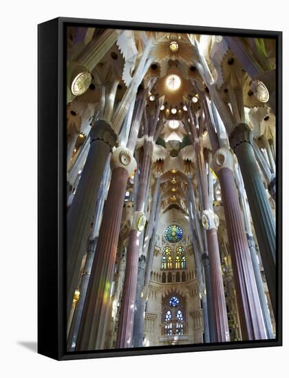 Sagrada Familia, UNESCO World Heritage Site, Barcelona, Catalonia, Spain, Europe-Mark Mawson-Framed Stretched Canvas