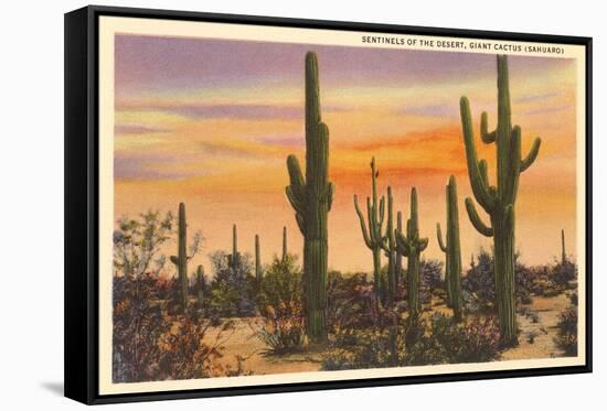 Saguaro Cacti-null-Framed Stretched Canvas