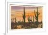 Saguaro Cacti-null-Framed Art Print