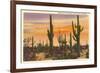 Saguaro Cacti-null-Framed Art Print