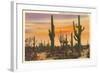 Saguaro Cacti-null-Framed Art Print