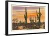 Saguaro Cacti-null-Framed Art Print