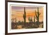 Saguaro Cacti-null-Framed Premium Giclee Print