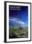 Saguaro National Park, Arizona - Cactus and Plants-Lantern Press-Framed Art Print