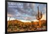 Saguaro National Park, Arizona - Day Scene-Lantern Press-Framed Art Print