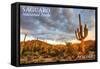 Saguaro National Park, Arizona - Day Scene-Lantern Press-Framed Stretched Canvas