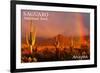 Saguaro National Park, Arizona - Rainbow-Lantern Press-Framed Art Print