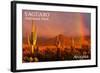 Saguaro National Park, Arizona - Rainbow-Lantern Press-Framed Art Print