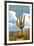 Saguaro National Park, Arizona - Roadrunner and Trail-Lantern Press-Framed Art Print