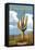 Saguaro National Park, Arizona - Roadrunner and Trail-Lantern Press-Framed Stretched Canvas