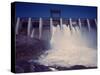 Saguenay River Water Falling Through Slices Atop Shipshaw Dam-Andreas Feininger-Stretched Canvas