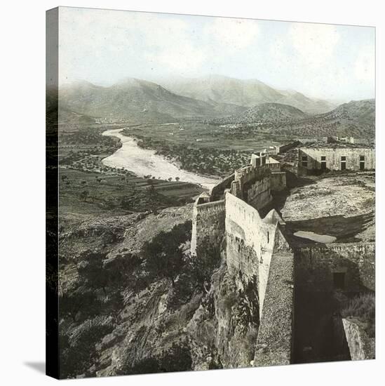 Sagunto (Formerly Murviedro, Spain), the Castle and the Surrounding Mountains, Circa 1885-1890-Leon, Levy et Fils-Stretched Canvas