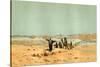 Sahara 19th Century Desert Camels-null-Stretched Canvas