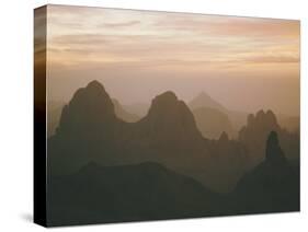 Sahara Desert, Hoggar Mountains, Sunrise Over Assekrem, Algeria, North Africa-David Poole-Stretched Canvas