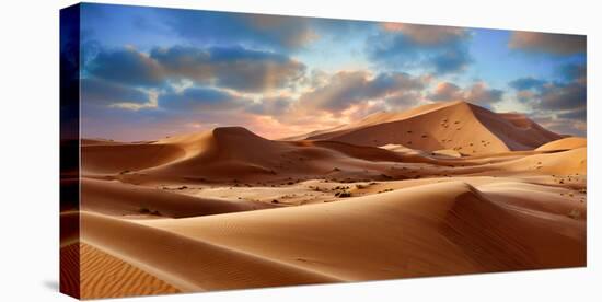 Sahara Sand Dunes of Erg Chebbi, Morocco, Africa-Paul Williams-Stretched Canvas