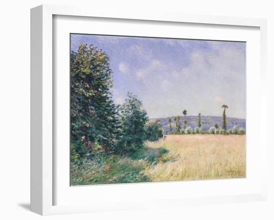 Sahurs Meadows in Morning Sun, 1894-Alfred Sisley-Framed Giclee Print