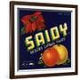 Saidy Brand - Holtville, California - Citrus Crate Label-Lantern Press-Framed Art Print