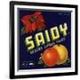 Saidy Brand - Holtville, California - Citrus Crate Label-Lantern Press-Framed Art Print