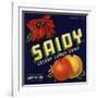 Saidy Brand - Holtville, California - Citrus Crate Label-Lantern Press-Framed Art Print