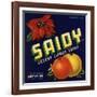 Saidy Brand - Holtville, California - Citrus Crate Label-Lantern Press-Framed Art Print