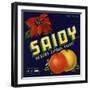 Saidy Brand - Holtville, California - Citrus Crate Label-Lantern Press-Framed Art Print