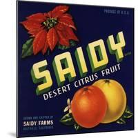 Saidy Brand - Holtville, California - Citrus Crate Label-Lantern Press-Mounted Art Print