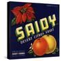 Saidy Brand - Holtville, California - Citrus Crate Label-Lantern Press-Stretched Canvas