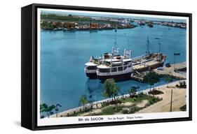 Saigon Harbour, French Indochina (Vietna), 20th Century-null-Framed Stretched Canvas