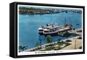 Saigon Harbour, French Indochina (Vietna), 20th Century-null-Framed Stretched Canvas