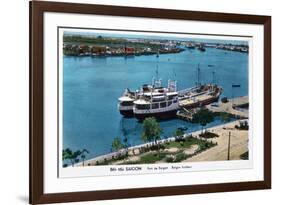 Saigon Harbour, French Indochina (Vietna), 20th Century-null-Framed Giclee Print