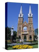 Saigon Notre-Dame Basilica, French Colonial Architecture, Ho Chi Minh City (Saigon), Vietnam, Indoc-Stuart Black-Stretched Canvas