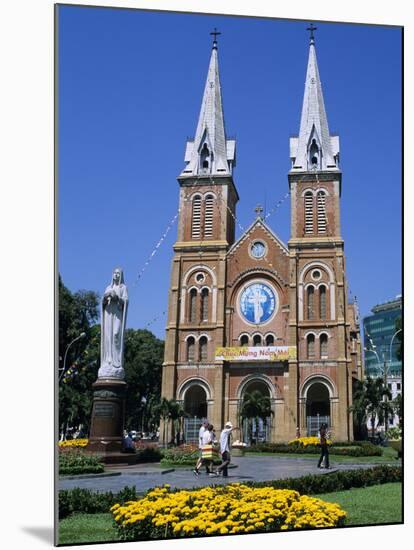 Saigon Notre-Dame Basilica, French Colonial Architecture, Ho Chi Minh City (Saigon), Vietnam, Indoc-Stuart Black-Mounted Photographic Print