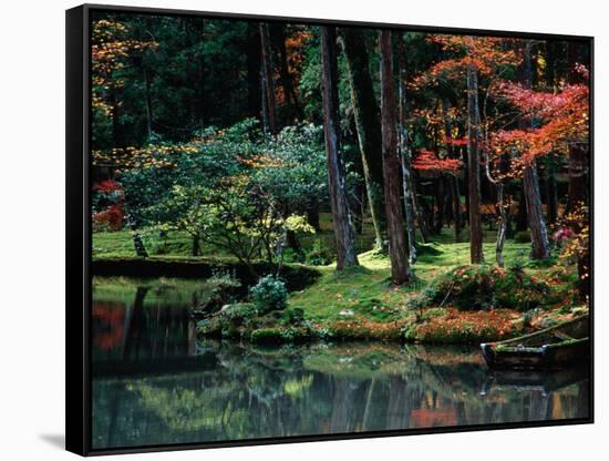 Saiho-Ji Garden in Autumn, Kyoto, Japan-Frank Carter-Framed Stretched Canvas